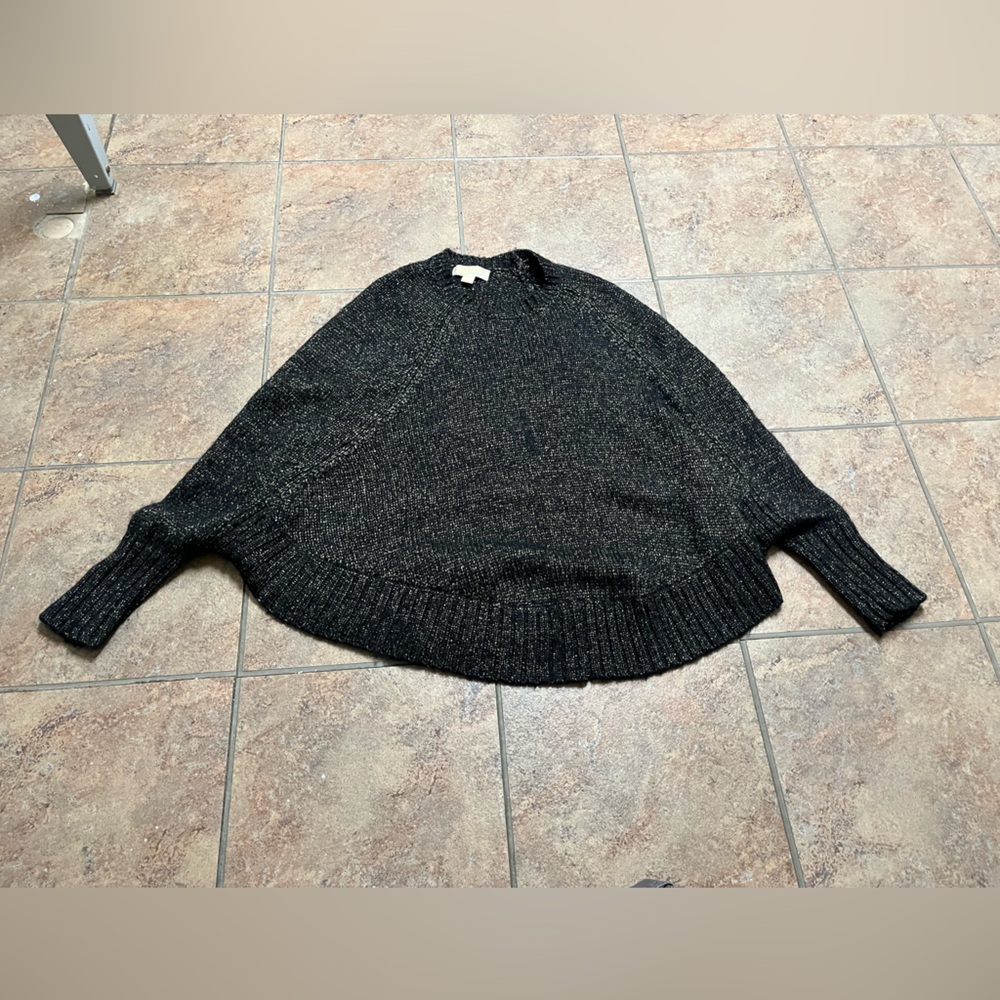 MICHAEL Michael Kors Black and Gold Knit Raglan Sweater size S